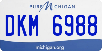 MI license plate DKM6988