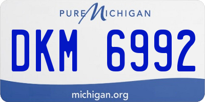 MI license plate DKM6992
