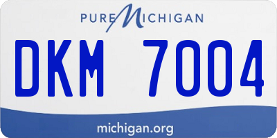 MI license plate DKM7004