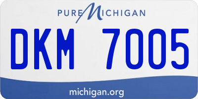 MI license plate DKM7005