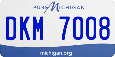 MI license plate DKM7008