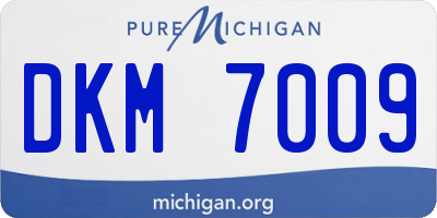MI license plate DKM7009