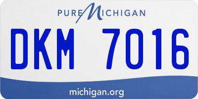 MI license plate DKM7016