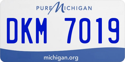 MI license plate DKM7019