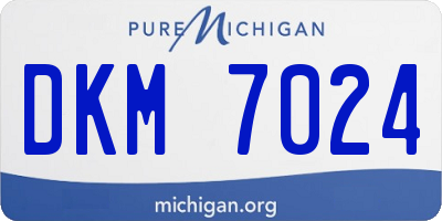 MI license plate DKM7024
