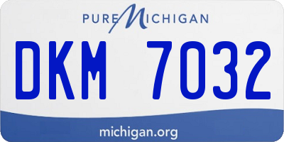 MI license plate DKM7032