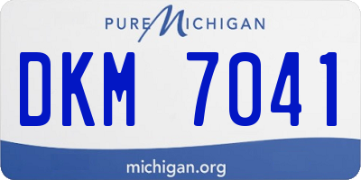 MI license plate DKM7041