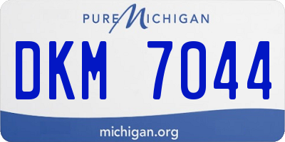 MI license plate DKM7044