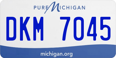 MI license plate DKM7045