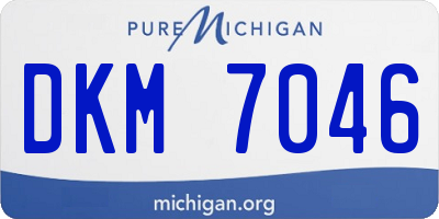 MI license plate DKM7046