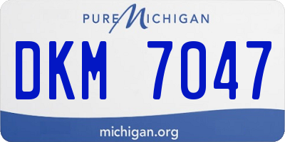 MI license plate DKM7047