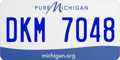 MI license plate DKM7048
