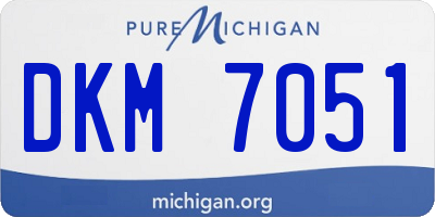 MI license plate DKM7051