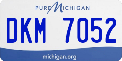 MI license plate DKM7052