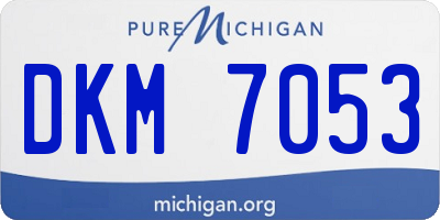 MI license plate DKM7053