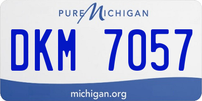 MI license plate DKM7057