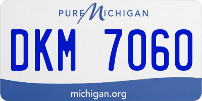 MI license plate DKM7060