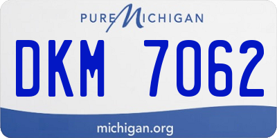 MI license plate DKM7062