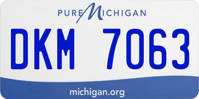 MI license plate DKM7063