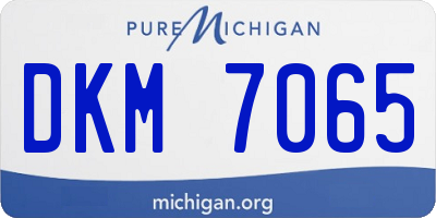 MI license plate DKM7065
