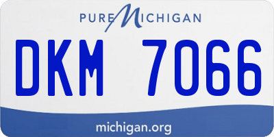 MI license plate DKM7066