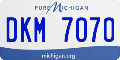 MI license plate DKM7070