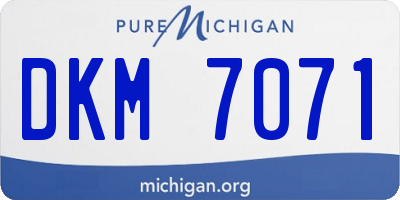 MI license plate DKM7071