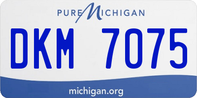 MI license plate DKM7075