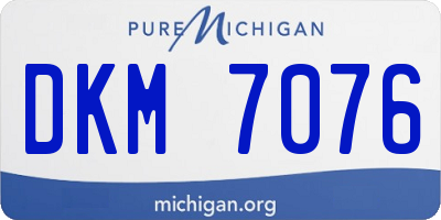 MI license plate DKM7076