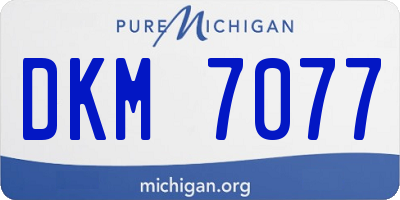 MI license plate DKM7077