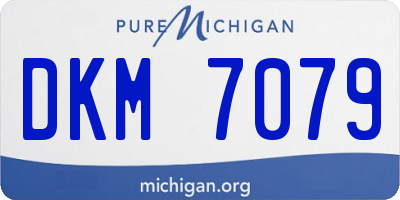 MI license plate DKM7079