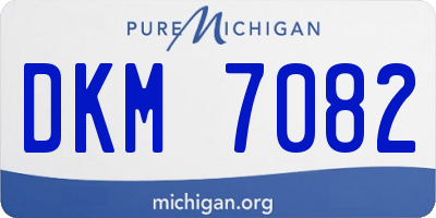 MI license plate DKM7082
