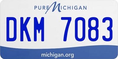 MI license plate DKM7083
