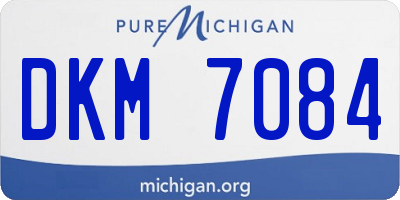 MI license plate DKM7084