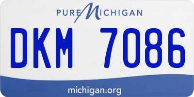 MI license plate DKM7086