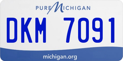 MI license plate DKM7091