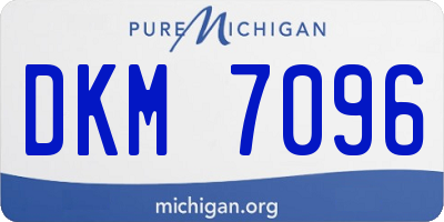MI license plate DKM7096