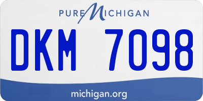 MI license plate DKM7098