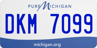 MI license plate DKM7099