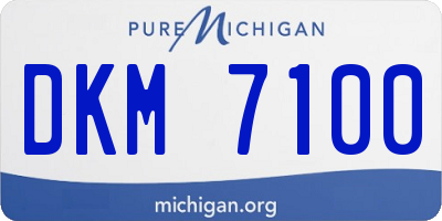 MI license plate DKM7100