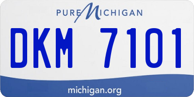 MI license plate DKM7101