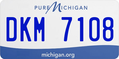 MI license plate DKM7108