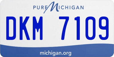 MI license plate DKM7109