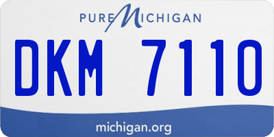 MI license plate DKM7110