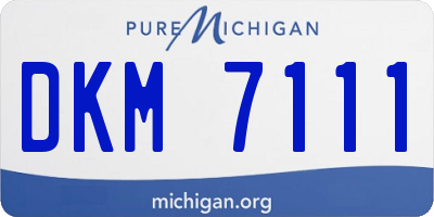 MI license plate DKM7111