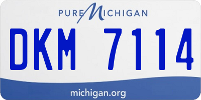MI license plate DKM7114