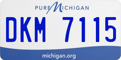 MI license plate DKM7115