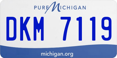 MI license plate DKM7119