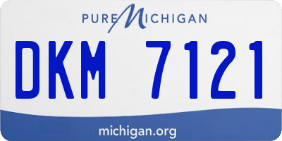 MI license plate DKM7121