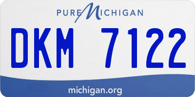 MI license plate DKM7122